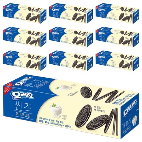 오레오 씬즈 화이트 크림, 84g, 10개