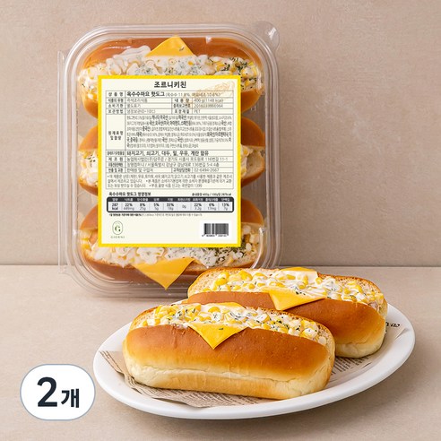 조르니키친 옥수수마요 핫도그 3입, 400g, 2개