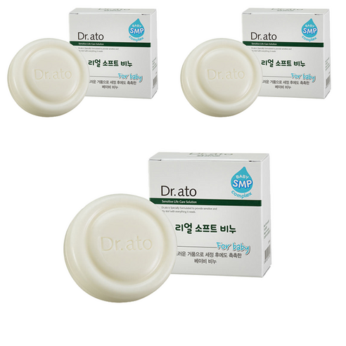 닥터아토 리얼 소프트 비누, 100g, 3개