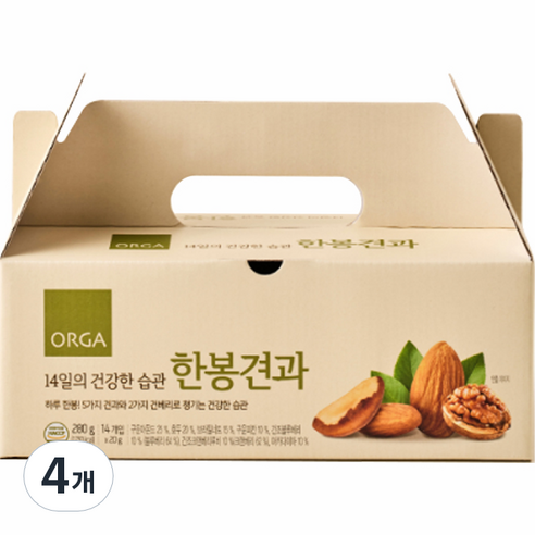 올가홀푸드 건강한 습관 한봉견과 14p, 280g, 4개