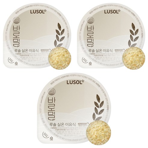 루솔 바로밀 모듬 야채 사과죽 이유식, 혼합맛(야채 / 사과), 120g, 3개