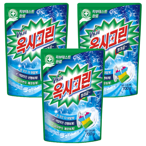 옥시크린 분말형 표백제, 700g, 3개