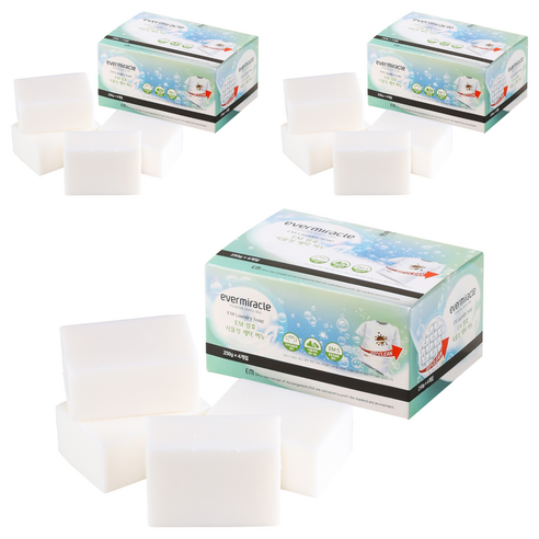 에버미라클 EM 발효 식물성 세탁비누, 250g, 12개