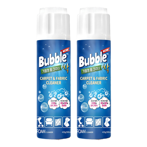 버블싹 패브릭 소파 폼 클리너, 500ml, 2개