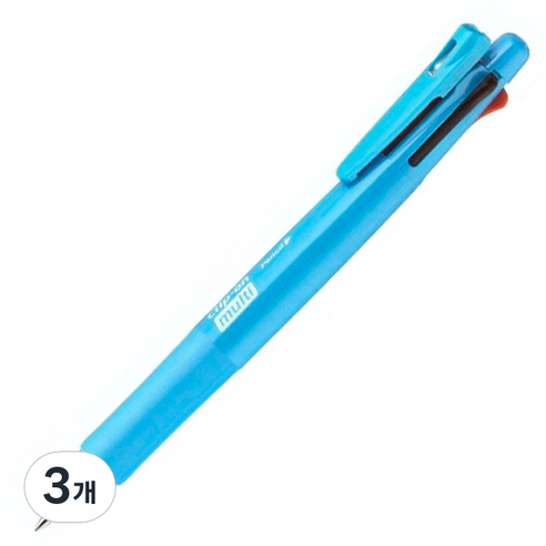 제브라 클립온멀티 다색펜 B4SA1, 후레쉬블루, 3개