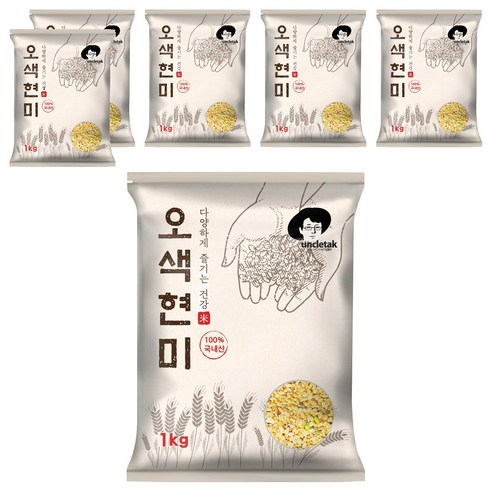 엉클탁 오색현미, 1kg, 6개