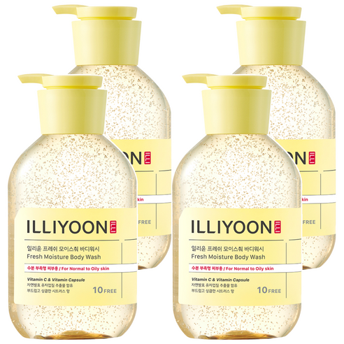 일리윤 프레쉬 모이스춰 바디워시, 500ml, 4개