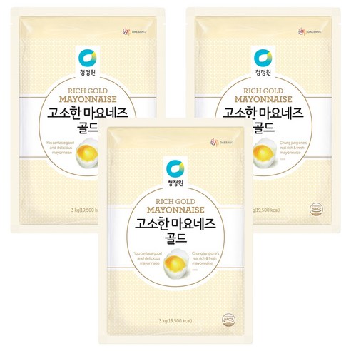 청정원 고소한 마요네즈 골드, 3kg, 3개