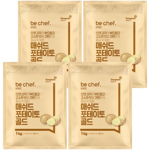 비셰프 동원홈푸드 매쉬드 포테이토 골드, 4개, 1kg
