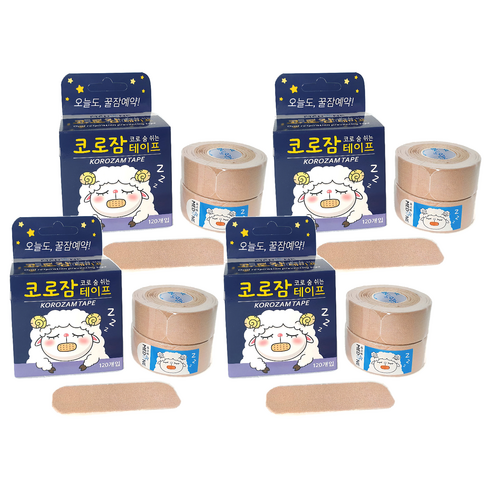 메디원 코로잠 코로 숨 쉬는 입막음 테이프 120p, 4개