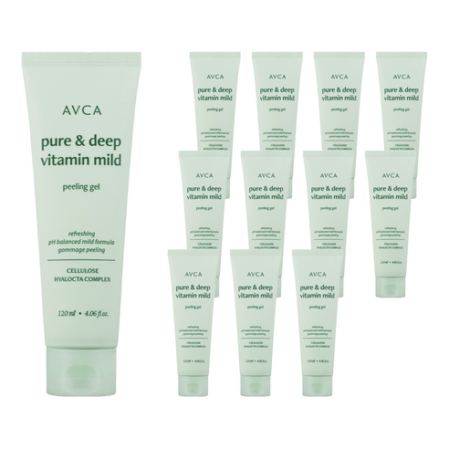 아브카 퓨어 앤 딥 비타민 저자극 약산성 필링 젤, 120ml, 12개
