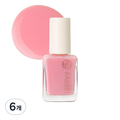 파셋 셀럽 네일컬러 폴리쉬 매니큐어 7ml, 베이비핑크, 6개