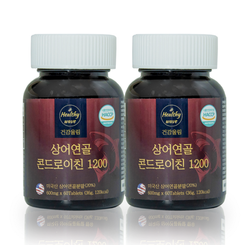 건강울림 상어연골 콘드로이친 1200 36g, 60정, 2개