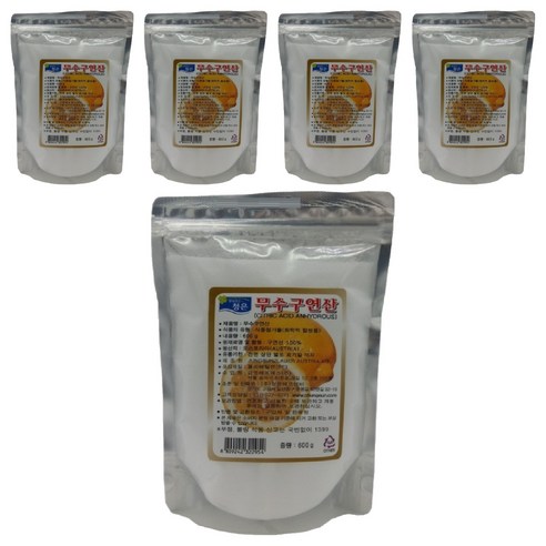 청은 무수구연산, 600g, 5개