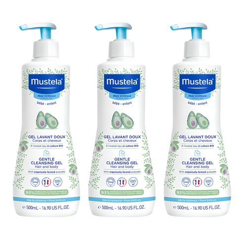 무스텔라 유아용 젠틀 클렌징 젤, 500ml, 3개