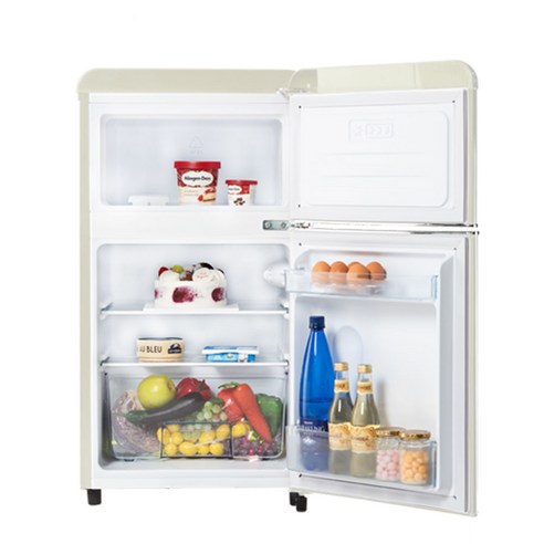스타일리시하고 기능적인 쿠잉전자 레트로 일반형 냉장고