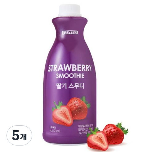쥬피터 딸기스무디 1.8kg, 5개, 1.8L