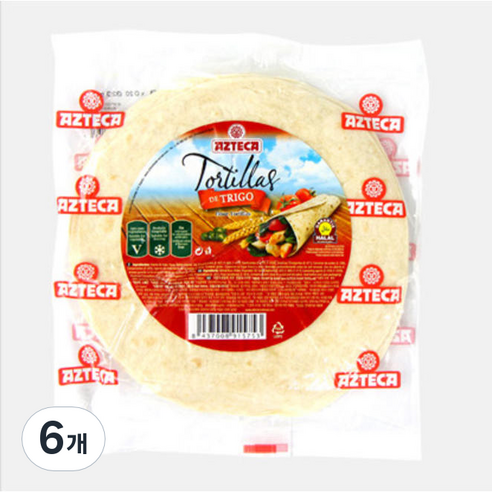 아즈텍카 또띨라스 8인치(8장), 320g, 6개
