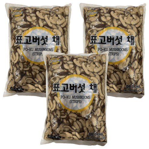 청은 표고버섯 채 파우치, 3kg, 3개