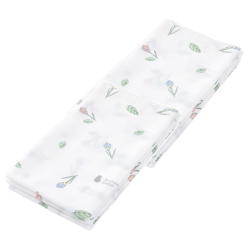 밤부베베 대나무 시그니처 사각 기저귀 아기꽃망울, 화이트, 6개