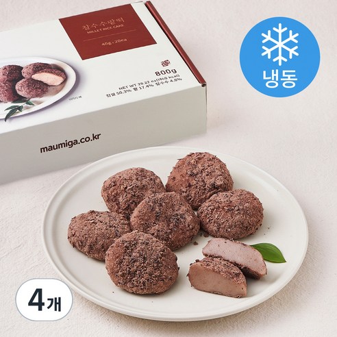마음이가 찰수수팥떡 20개입 (냉동), 800g, 4개