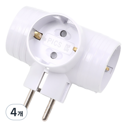 에코파워탭 T자 멀티탭 3구 EPM-403T, 6cm, 혼합색상, 4개