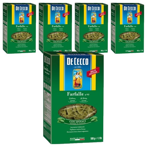 데체코 시금치 파팔레, 500g, 5개