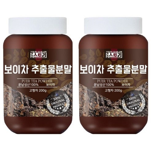 건강스토리 보이차 추출물 분말, 200g, 2개