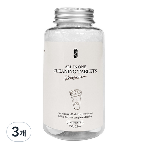 버블팩토리 텀블러 발포크리너 30정, 150g, 3개