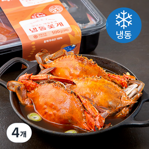 본갯마을 냉동꽃게 (냉동), 4개, 500g