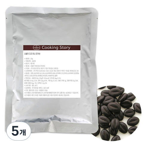 쿠킹스토리 초콜릿 다크 미니 모카빈, 20g, 5개