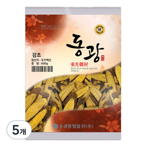 동광한방몰 감초, 600g, 5개