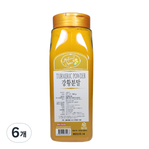 내츄럴스파이스 터머릭 분말, 500g, 6개