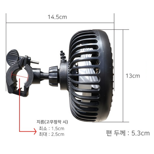  애니클리어 거치형 에어 쿨링팬 차량용 선풍기, PDB-ACF20 