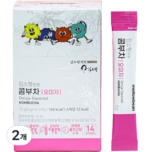 김소형원방 콤부차 오미자, 14개, 5g, 1개