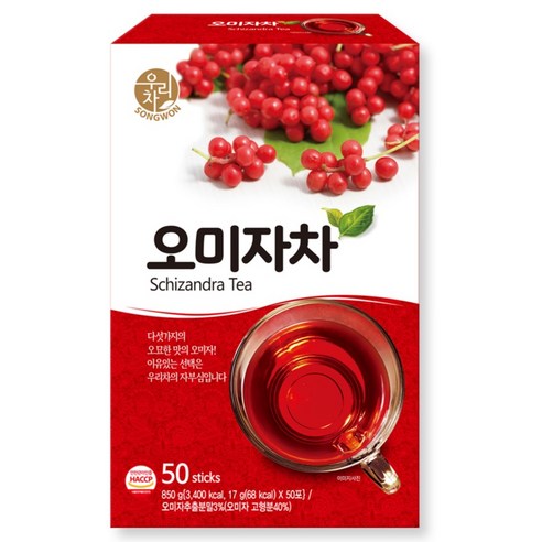우리차 오미자차, 17g, 50개입, 1개