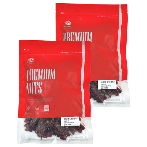 다다모마켓 건크랜베리, 500g, 2개