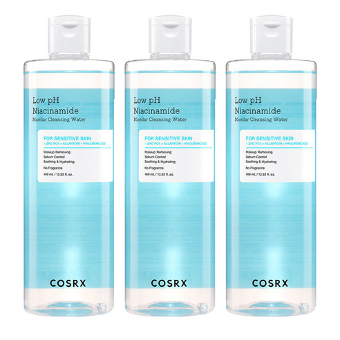 코스알엑스 약산성 나이아신아마이드 미셀라 클렌징 워터, 400ml, 3개