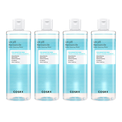 코스알엑스 약산성 나이아신아마이드 미셀라 클렌징 워터, 400ml, 4개