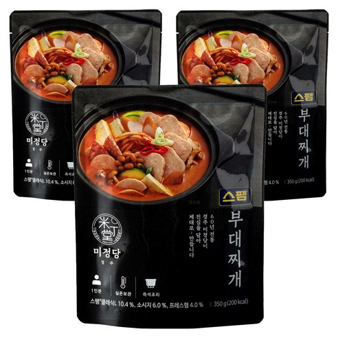 미정당 스팸 부대찌개, 3개, 350g