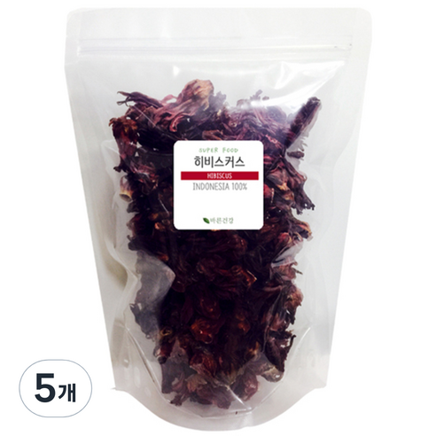 바른건강 히비스커스 원물 허브차, 100g, 1개입, 5개