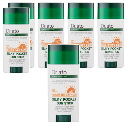 닥터아토 실키 포켓 선 스틱 SPF50+ PA++++, 17g, 6개