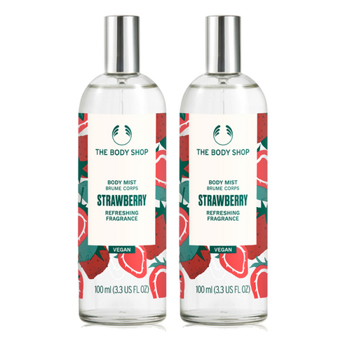 더바디샵 스트로베리 바디 미스트, 100ml, 2개