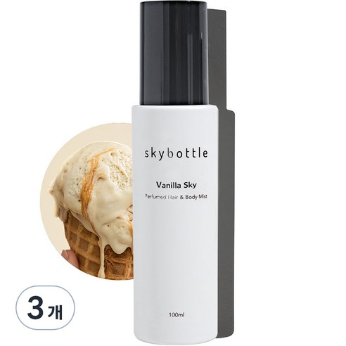 스카이보틀 퍼퓸 헤어 & 바디미스트 바닐라스카이, 100ml, 3개