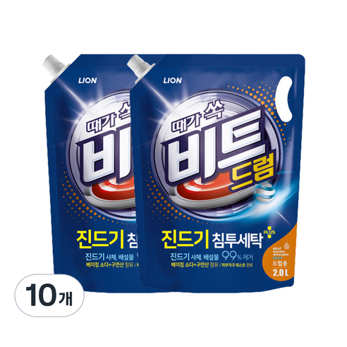 비트 드럼용 액상세제 리필, 2L, 10개