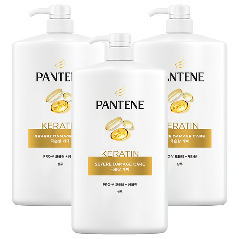 팬틴 극손상 케어 샴푸 프루티 플로럴향, 1.8L, 3개