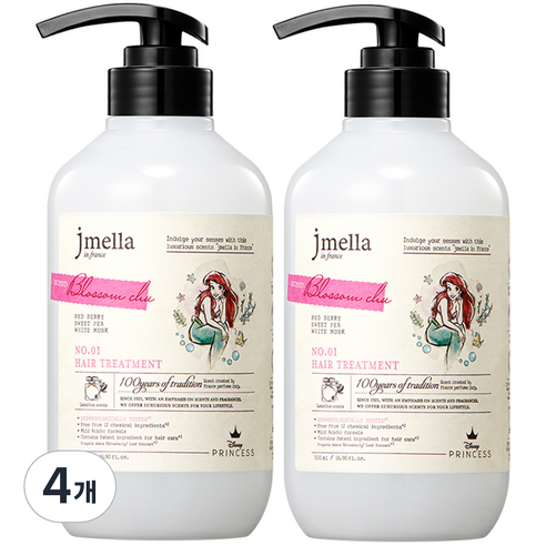 제이멜라 인 프랑스 디즈니 블러썸 츄 헤어 트리트먼트, 4개, 500ml