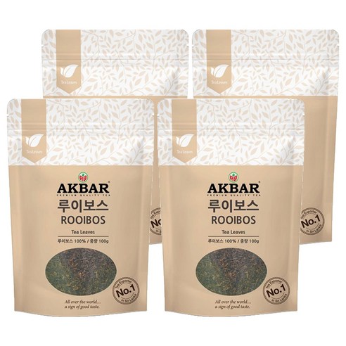 아크바 루이보스 허브티 잎차, 100g, 1개입, 4개