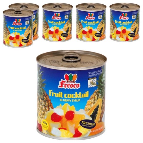 Fresco 후르츠 칵테일 통조림, 410g, 6개