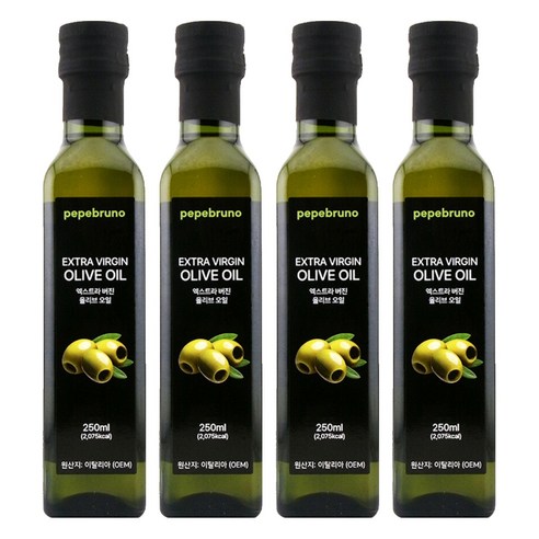 페페브루노 엑스트라버진 올리브오일, 250ml, 4개